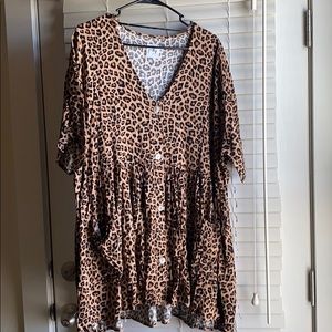 Princess Polly Shirt Dress Cheetah